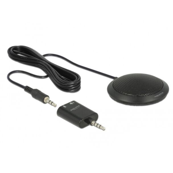 DeLOCK 65873 microfono Nero Microfono da tavolo