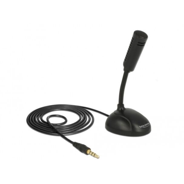 DeLOCK 65872 microfono Nero Microfono per cellulare/smartphone