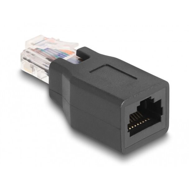 DeLOCK Adattatore di rete RJ50 da maschio a femmina 10P/10C pin out 1:1 nero