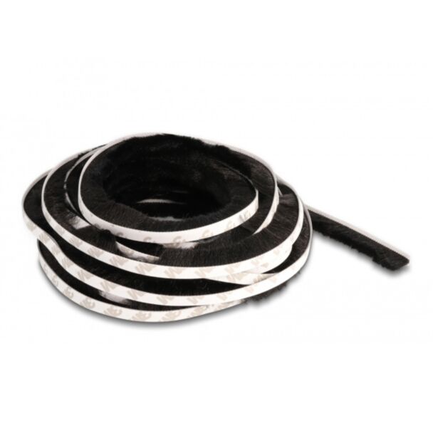 DeLOCK Brush Strip self-adhesive 15 mm - length 5 m black