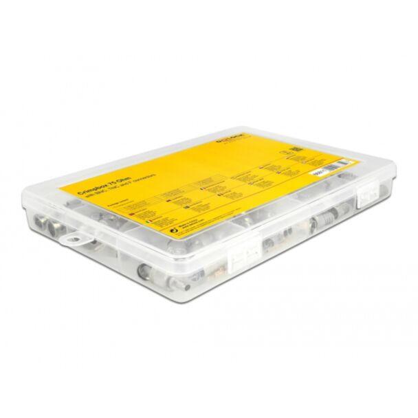 DeLOCK Scatola di crimpatura 70 pezzi 75 Ohm con connettori BNC, TNC e F