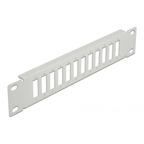 DeLOCK 10″ Fiber Optic Patch Panel 12 Port for SC Duplex / LC Quad 1U grey