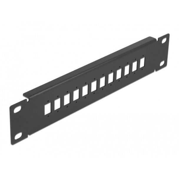 DeLOCK 10″ Fiber Optic Patch Panel 12 Port for SC Simplex / LC Duplex 1U black