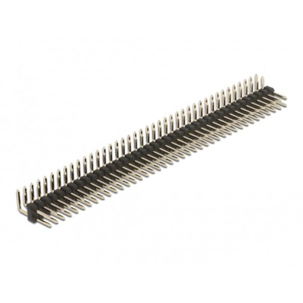 DeLOCK Pin header a 40 pin, passo 2,54 mm, 2 fila, angolato 5 pezzi