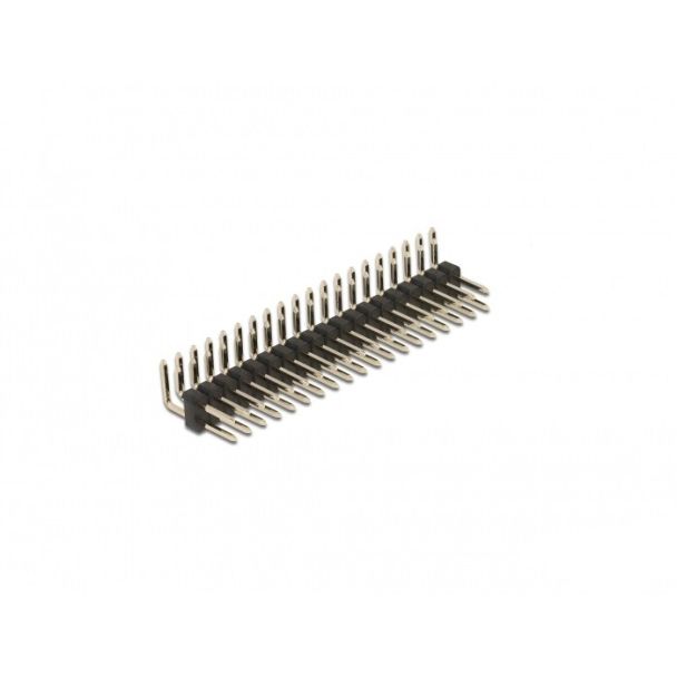 DeLOCK Pin header a 20 pin, passo 2,54 mm, 2 fila, angolato 5 pezzi