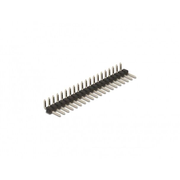 DeLOCK Pin header 20 pin, pitch 2.54 mm, 1-row, angled, 5 pieces