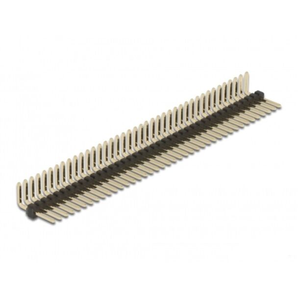 DeLOCK Pin header 40 pin, pitch 1.27 mm, 1-row, angled, 5 pieces