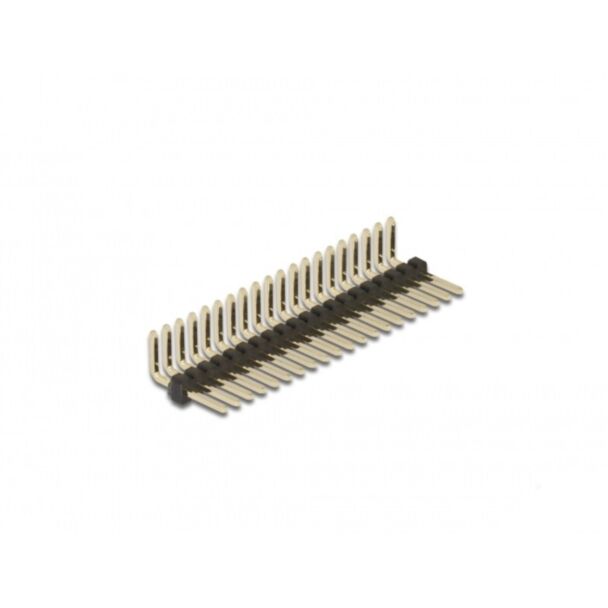 DeLOCK Pin header 20 pin, pitch 1.27 mm, 1-row, angled, 5 pieces