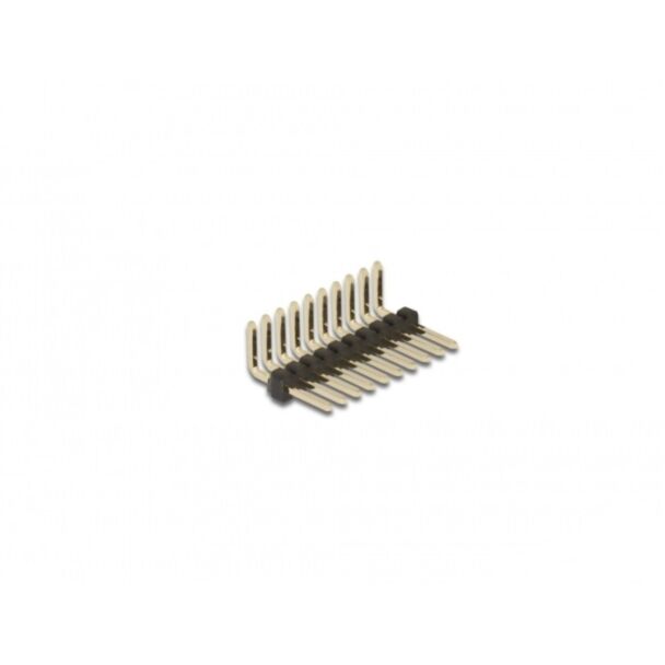 DeLOCK Pin header 10 pin, pitch 1.27 mm, 1-row, angled, 5 pieces