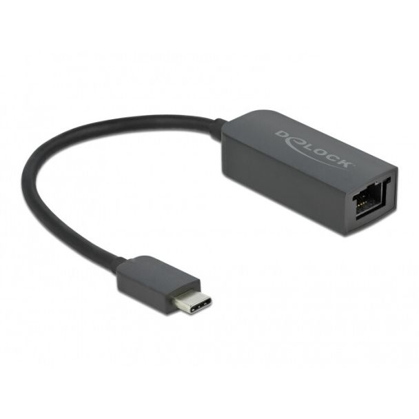 DeLOCK Adapter USB Type-C male to 2.5 Gigabit LAN compact