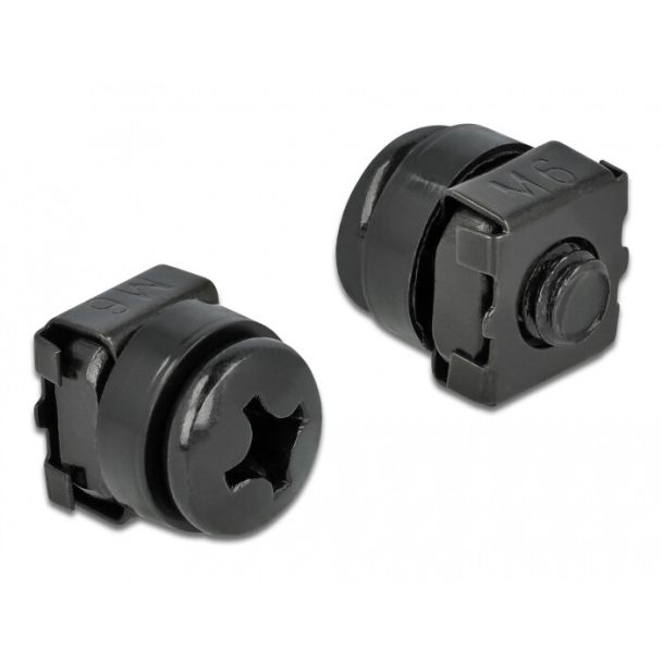 DeLOCK Mounting Kit for Network Cabinet 20 pieces black