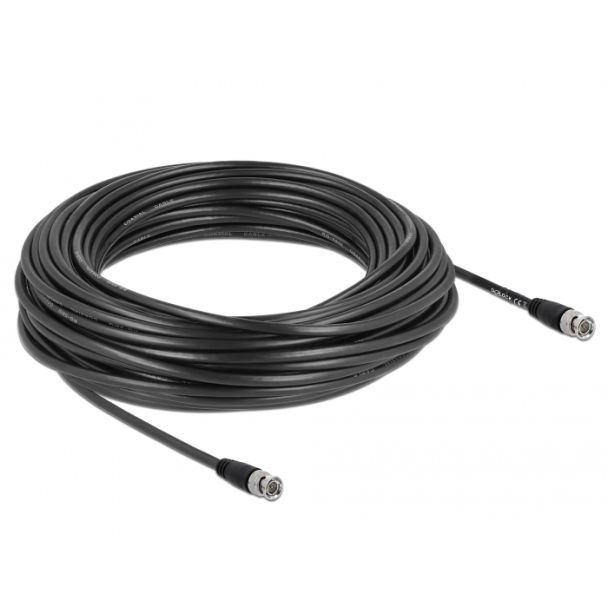 DeLOCK 80088 coaxial cable RG-59 25 m BNC Black
