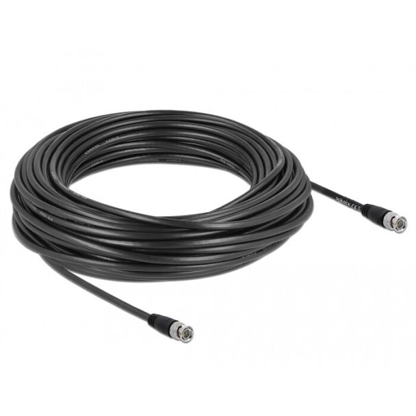 DeLOCK 80088 cavo coassiale RG-59 25 m BNC Nero