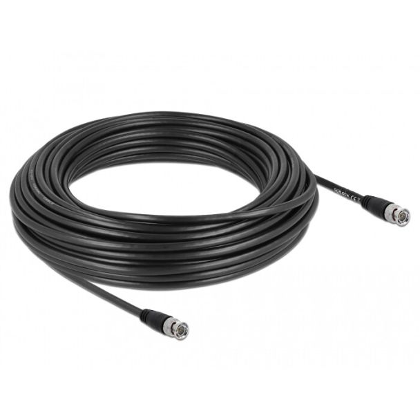 DeLOCK 80087 coaxial cable 20 m BNC Black