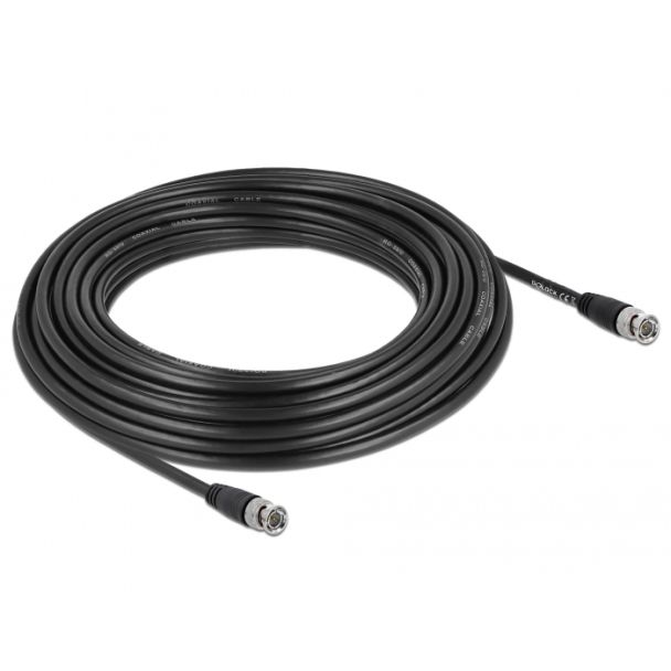 DeLOCK 80086 coaxial cable 15 m BNC Black