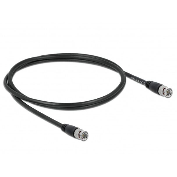 DeLOCK 80081 coaxial cable 1 m BNC Black