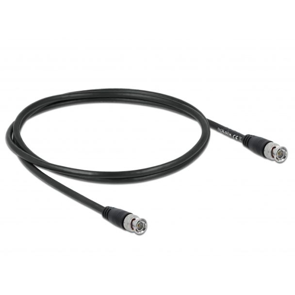 DeLOCK 80081 coaxial cable 1 m BNC Black