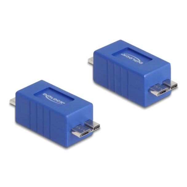 DeLOCK 67216 adattatore per inversione del genere dei cavi Type Micro-B Blu