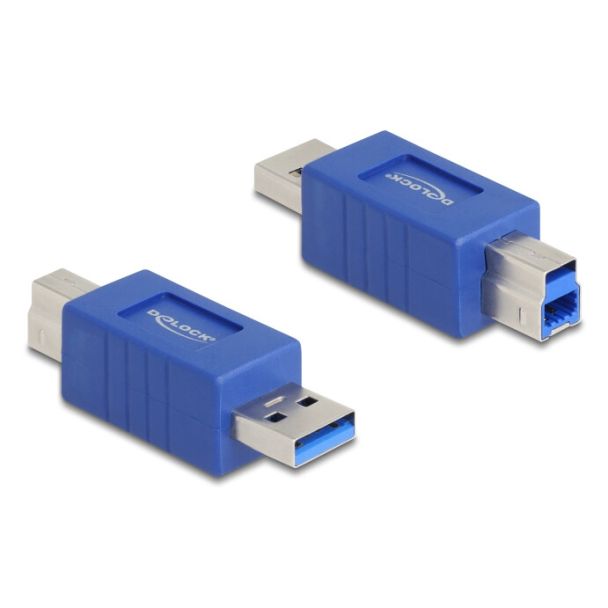 DeLOCK 67213 cable gender changer USB Type-A USB Type-B Blue