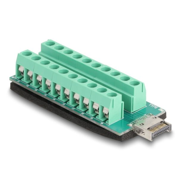 DeLOCK USB Type-E Key A male to Terminal Block Adapter 20 pin