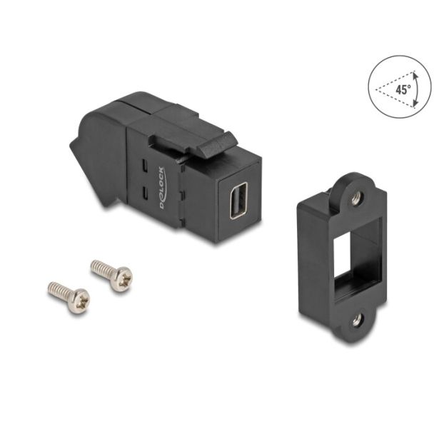 DeLOCK 67154 adattatore per inversione del genere dei cavi Mini DisplayPort DisplayPort Nero