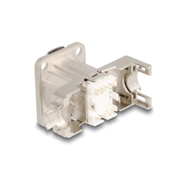 DeLOCK D-Type RJ45 built-in connector with LSA connection Cat.6A STP metal