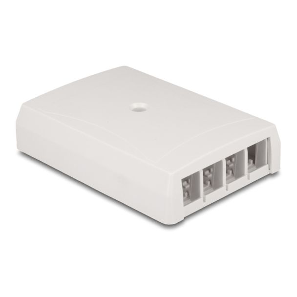 DeLOCK Keystone Surface Mounted Box surface mounted 4 Port for fiber optic and network white