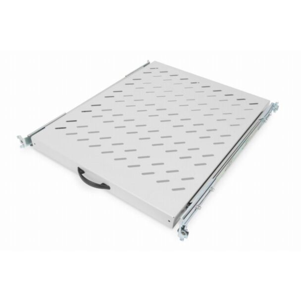 Digitus Ripiano estraibile 1U per 800 mm di profondità 40x484x568 mm, fino a 25 kg, grigio