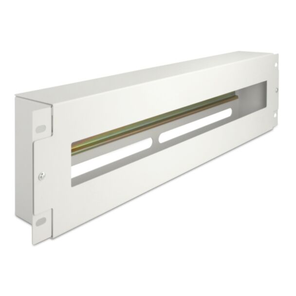 DeLOCK Interruttore automatico con coperchio e guida DIN 3U grigio metallo da 19″