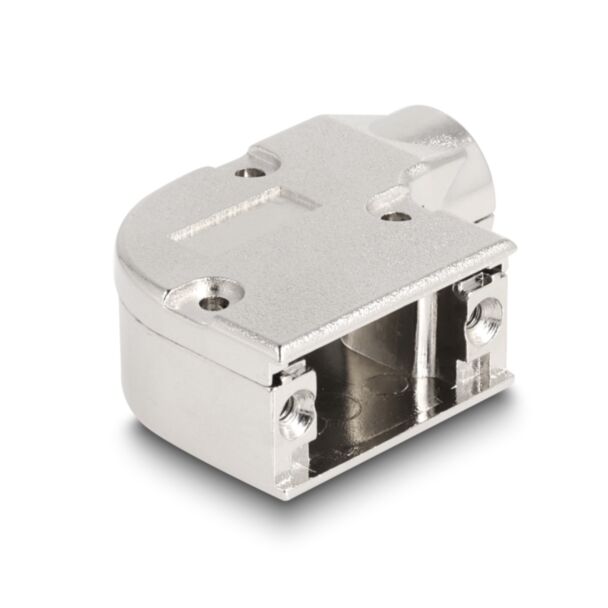 DeLOCK D-Sub Housing for 9 pin male / female with metal bracket 90° angled