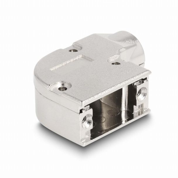 DeLOCK D-Sub Housing for 9 pin male / female with metal bracket 90° angled