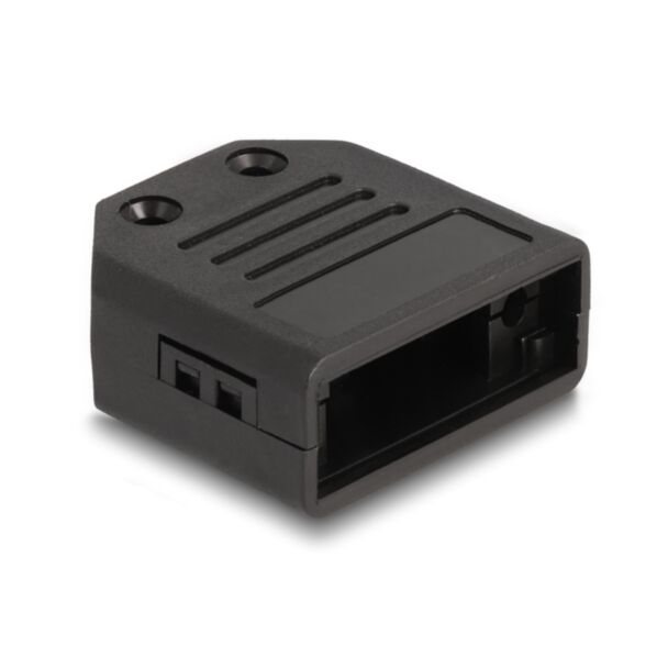 DeLOCK D-Sub Housing for 9 pin male / female plastic housing with strain relief black