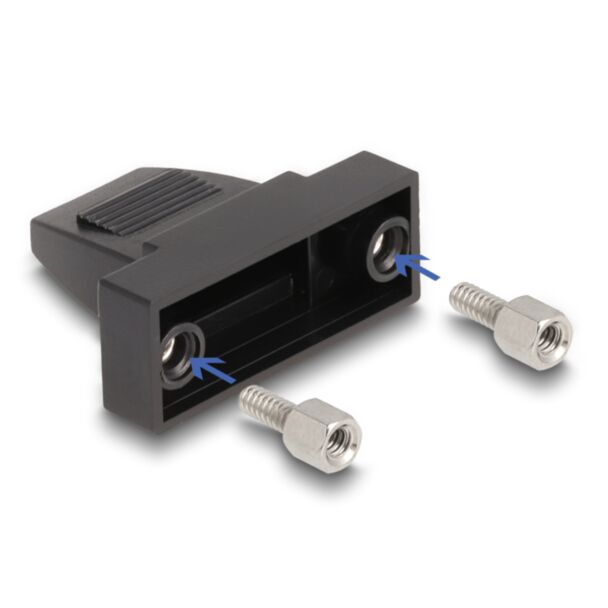 DeLOCK D-Sub Housing for 9 pin male / female plastic housing for flat cable