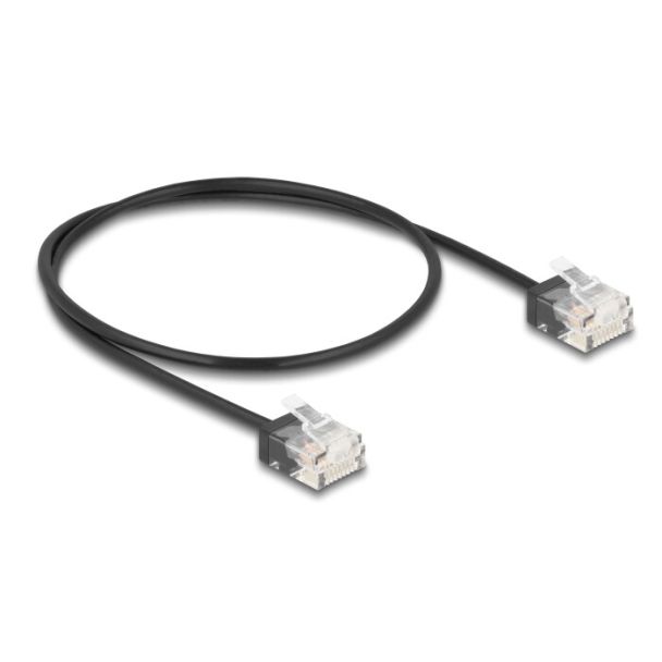 DeLOCK Cavo di rete RJ45 Cat.6 UTP Ultra Slim da 0,5 m nero
