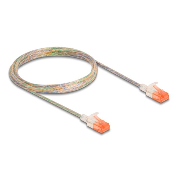 DeLOCK RJ45 Network Cable Cat.6A U/UTP Slim 2 m transparent
