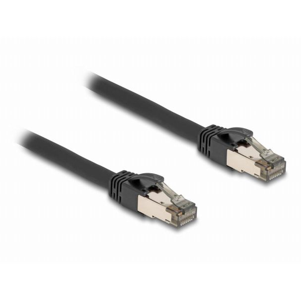 DeLOCK RJ45 Network Cable Cat.6A U/FTP ultra flexible with inner metal jacket 10 m black