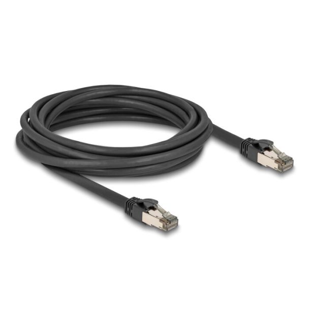 DeLOCK Cavo di rete RJ45 Cat.6A U/FTP ultra-flessibile con rivestimento interno in metallo 5 m nero
