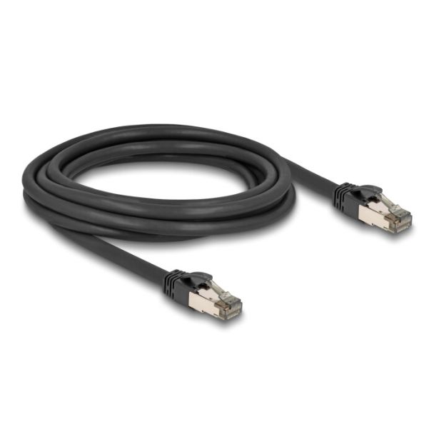 DeLOCK Cavo di rete RJ45 Cat.6A U/FTP ultra-flessibile con rivestimento interno in metallo 3 m nero