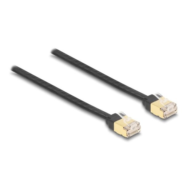 DeLOCK Cavo retrattile RJ45 Cat.6A STP 1,5 m nero / giallo