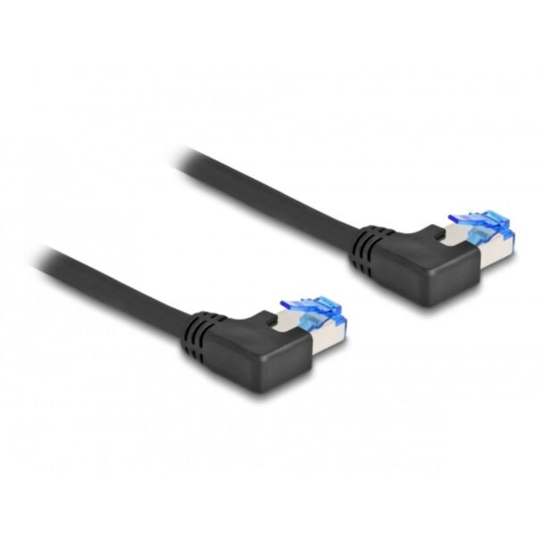 DeLOCK RJ45 Network Cable Cat.6A S/FTP left angled 2 m black