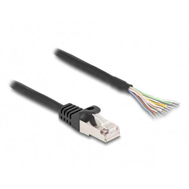 DeLOCK Cable RJ50 male to open wire ends S/FTP 5 m black