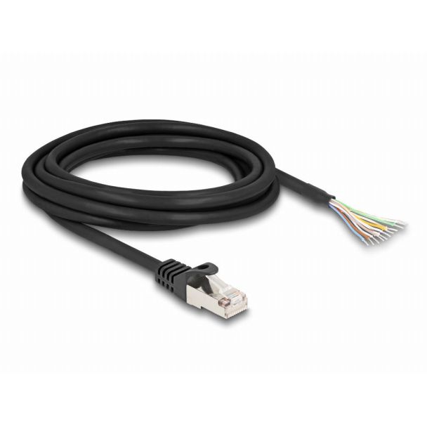 DeLOCK Cavo RJ50 maschio a estremità aperte S/FTP da 1 m nero