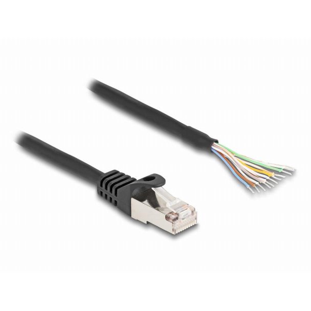 DeLOCK Cable RJ50 male to open wire ends S/FTP 0.25 m black