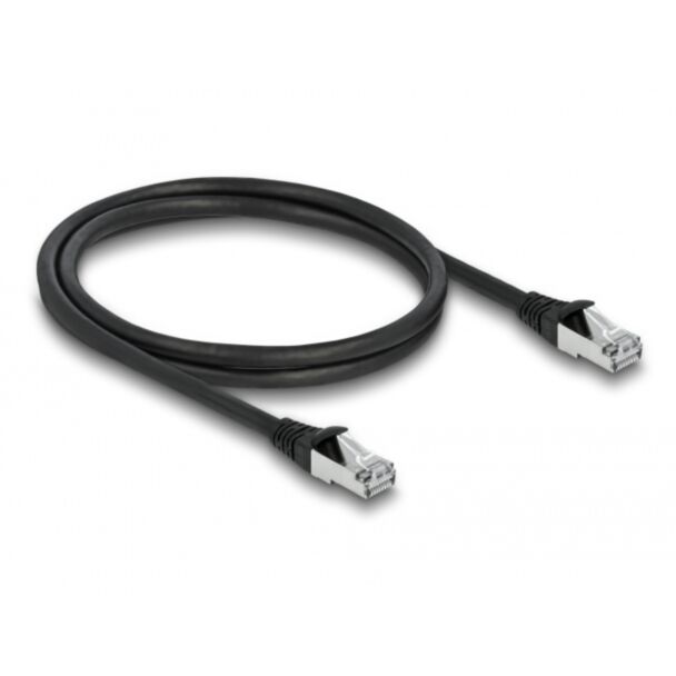 DeLOCK RJ45 Network Cable Cat.6A S/FTP PUR Outdoor 1 m black