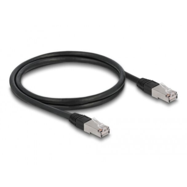 DeLOCK RJ45 Network Cable Cat.6A S/FTP PE Outdoor 1 m black