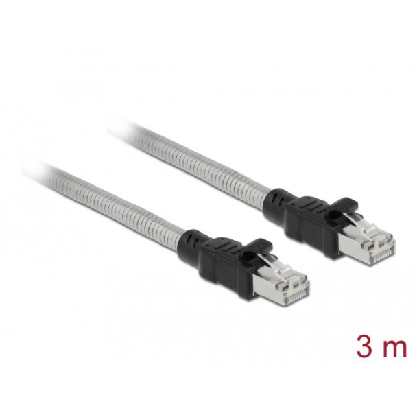 DeLOCK Cavo RJ45 Cat.6A U/FTP con rivestimento metallico da 3 m