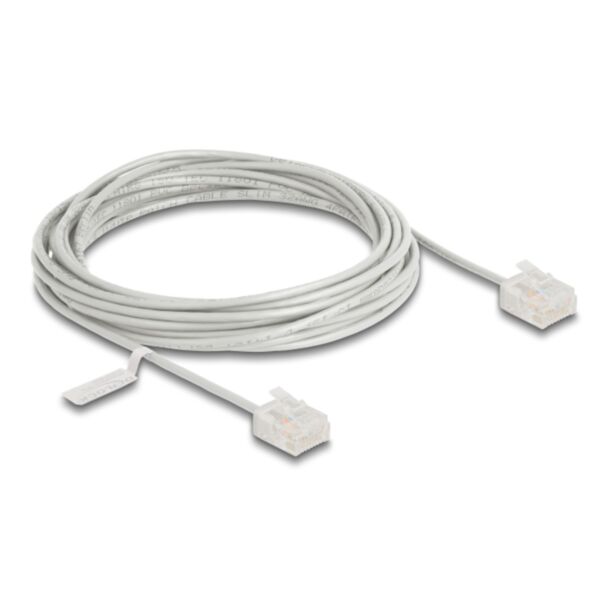 DeLOCK RJ45 Network Cable Cat.6 UTP Ultra Slim 5 m grey with short plugs