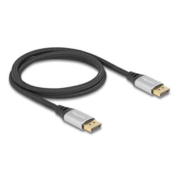 DeLOCK Cavo DisplayPort 16K 60 Hz 1 m argento metallo