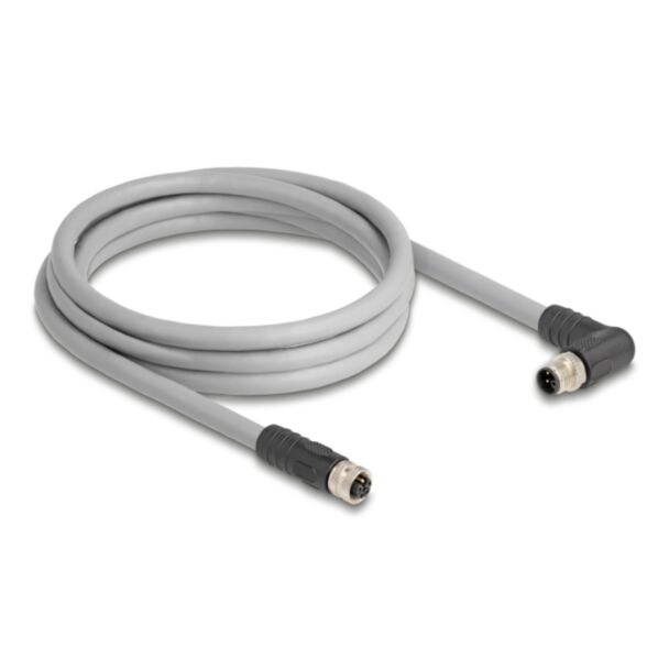 DeLOCK 80546 sensor/actuator cable 1 m RST M12 Grey
