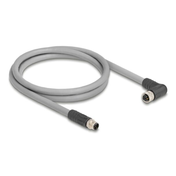 DeLOCK 80542 sensor/actuator cable 1 m RST M12 Grey